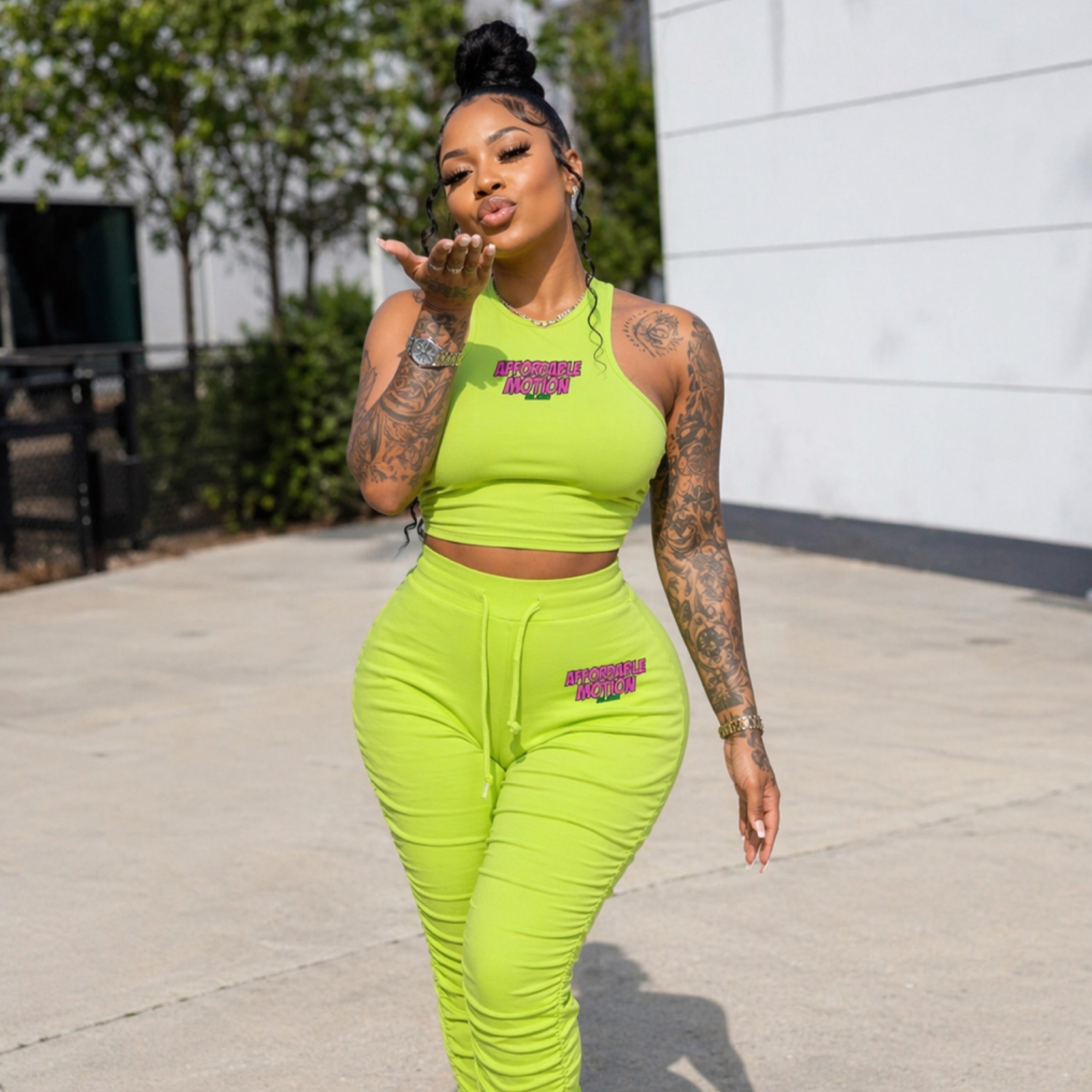 Affordable Motion Stacked Pants Set